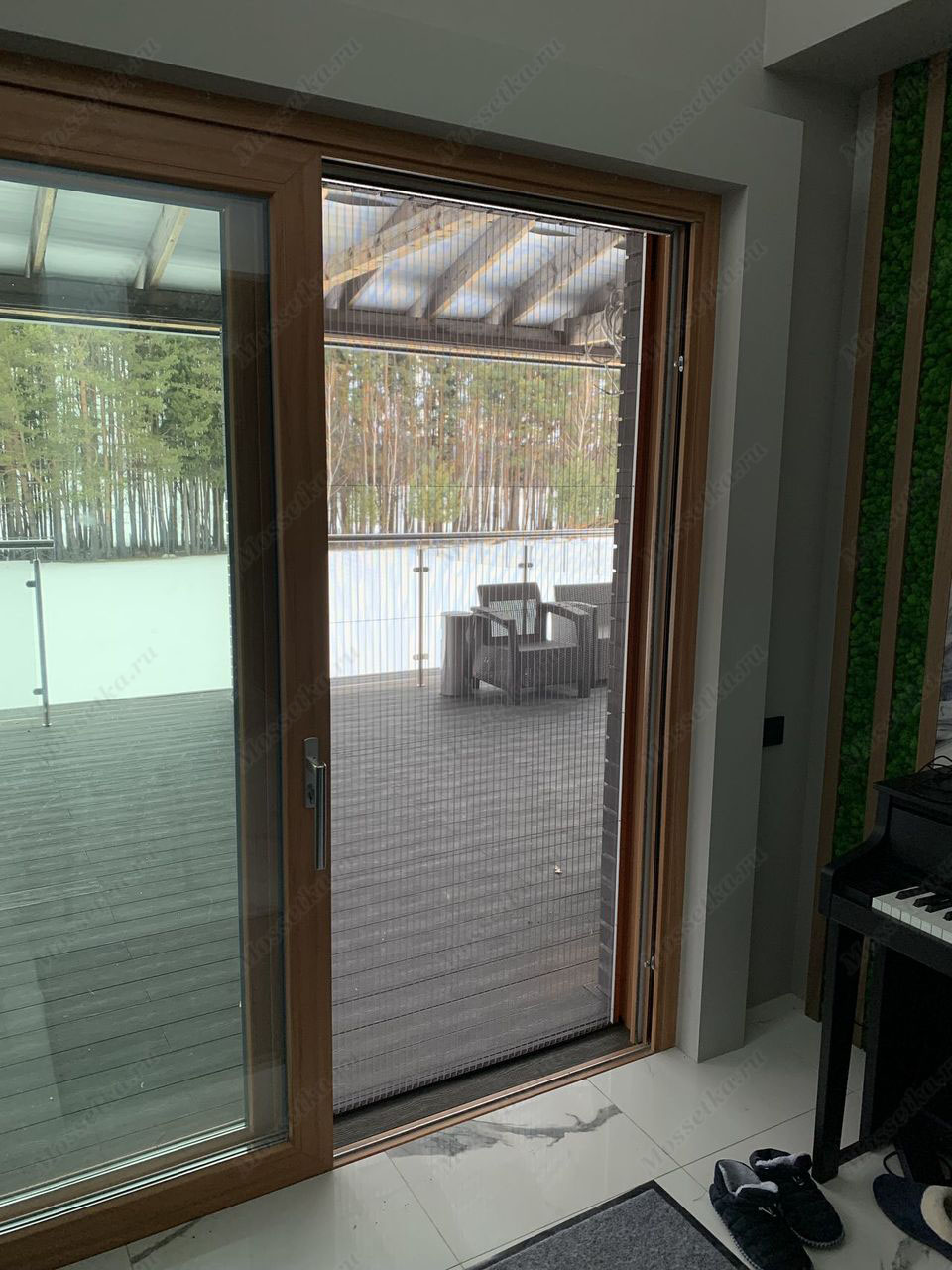 Сетка плиссе для раздвижной двери