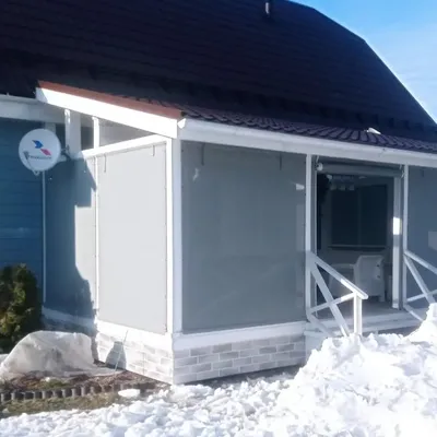 Шторы защитные (ткань 1206) на веранде