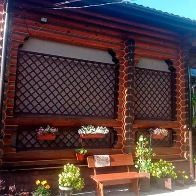 Шторы защитные (ткань 1713) на веранде