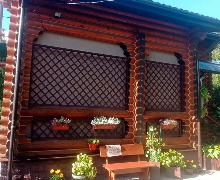 Защитная штора 1713 на беседке