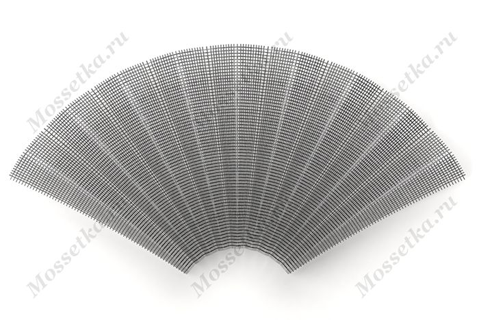 Плиссированное москитное полотно цвета черный металлик