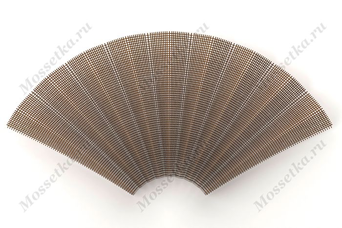 Плиссированное москитное полотно цвета орех