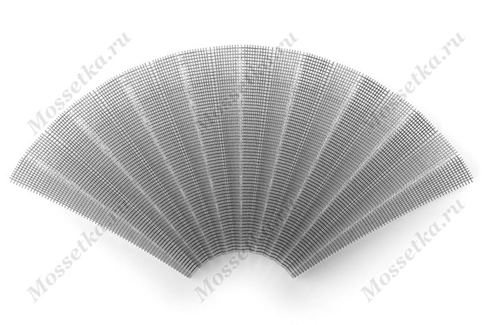Плиссированное москитное полотно цвета серый металлик