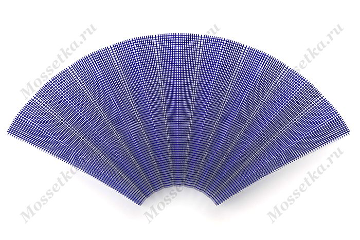 Плиссированное москитное полотно синего цвета