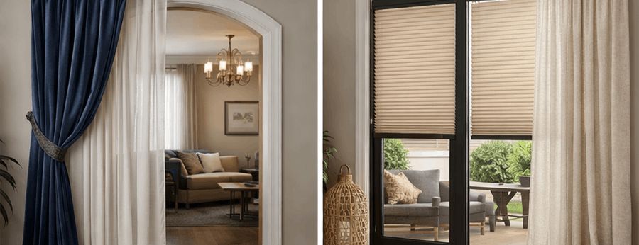 Как выбрать шторы на дверь: виды, особенности, рекомендации