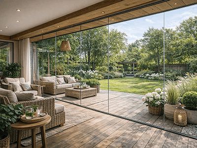 Безрамное остекление для террасы, балкона и веранды: гид по выбору