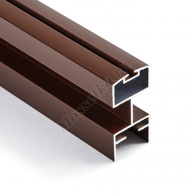 Профиль ручки москитной сетки плиссе коричневый