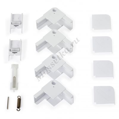 Компоненты для москитной сетки плиссе белого цвета